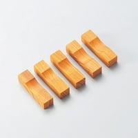 箸置・角（ケヤキ）5個セット