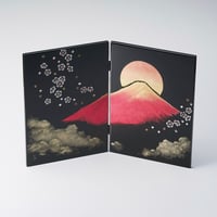 鏡金富士 飾り皿（小）スタンド付き | 【公式】うるしギャラリー久右