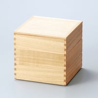 白木塗タモ60三段重（内朱）