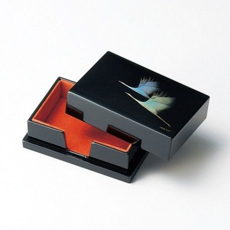 鶴 名刺入（黒） | 【公式】うるしギャラリー久右衛門 オンライン