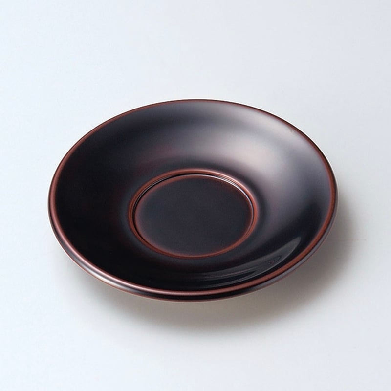 【新品】塗りの茶托 5枚セット 京都大丸で購入 茶托 福梅 5枚セット 古代朱/溜 漆塗り 12-05803/05806 漆器の井助