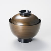 金縞紋 吸物椀 黒（食洗機対応）