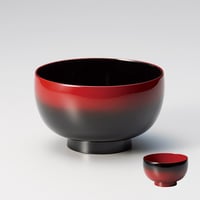 ぼかし塗り　布袋椀