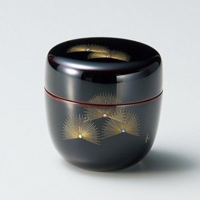 ななし　大峰作　沈金棗 沈金寿松 中棗（溜） | 【公式】うるしギャラリー久右衛門 オンライン