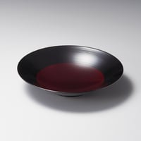90和洋皿 古代塗 黒内白檀