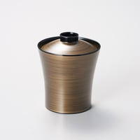 金縞紋 小吸椀 黒（食洗機対応）