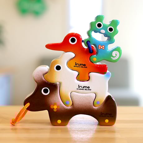 南の島のどうぶつ工房イルモコーラルツリー石垣島木製パズル積み木