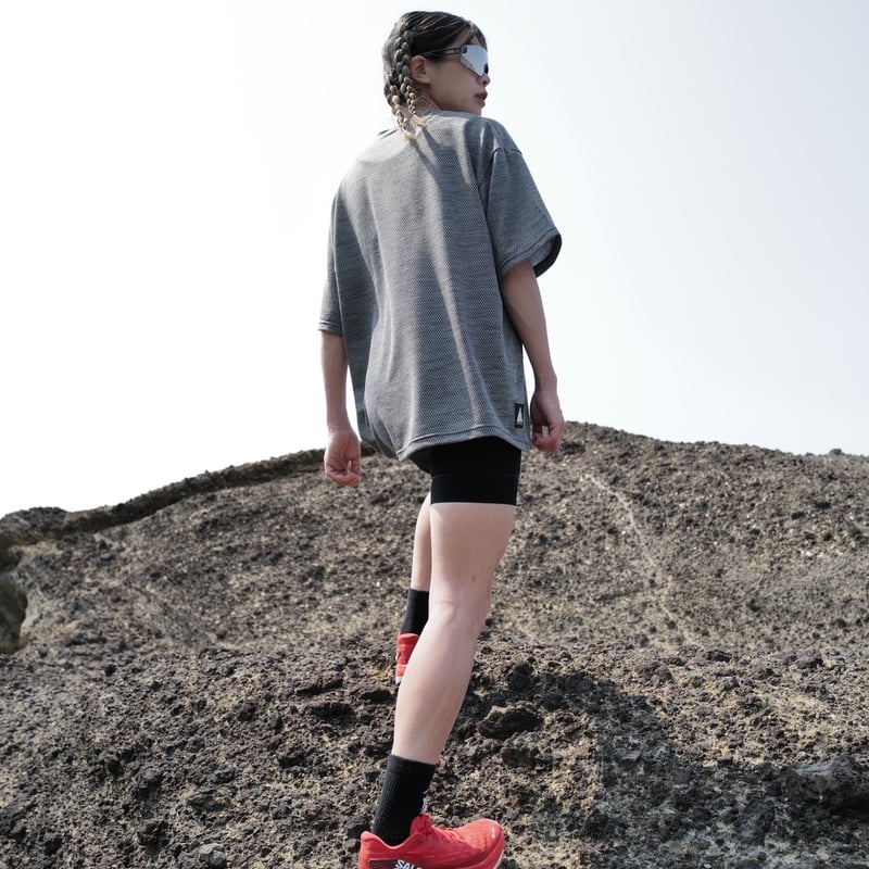 走る練習 x HERENESS Slow Wool Mesh T-shirts《POP DOW