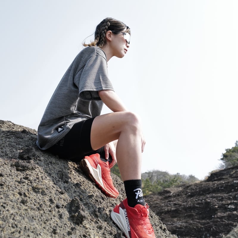 走る練習 x HERENESS Slow Wool Mesh T-shirts《POP DOW