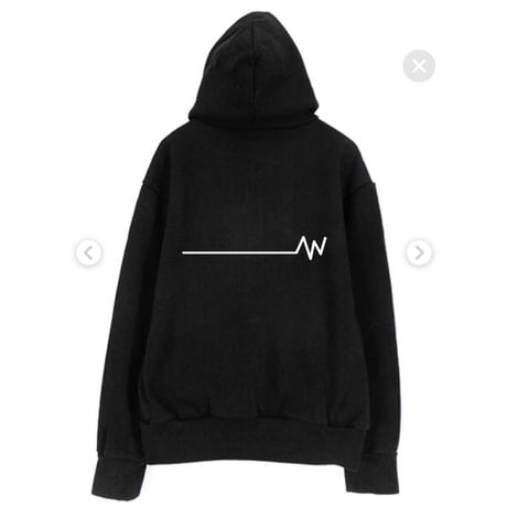 MIDFARD wavy line hoodie