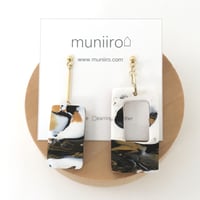 【POC-001】マーブルピアス -mike-　四角×四角