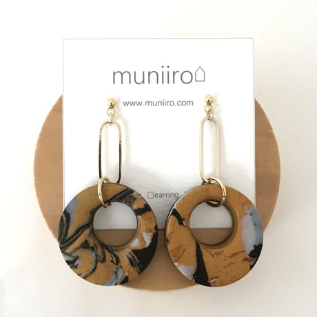 【POC-002】マーブルピアス -mike-　オーバルリング×ホール