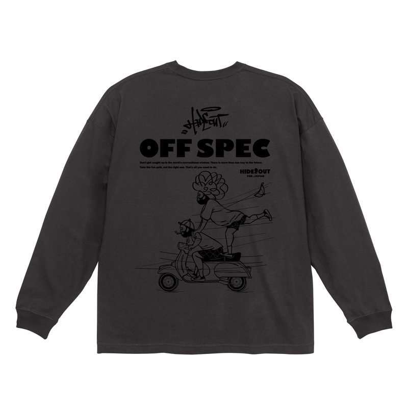 おいちゃんシリーズ - ベスパ」 BIG LONG SLEEVE T-SHIRTS / WH