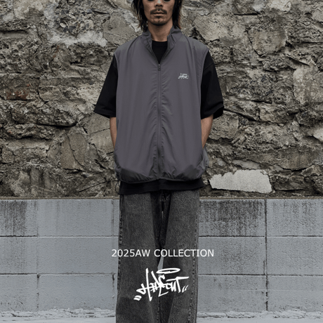 「STREET-LOGO」 NYLON VEST / BLACK / S / M / L