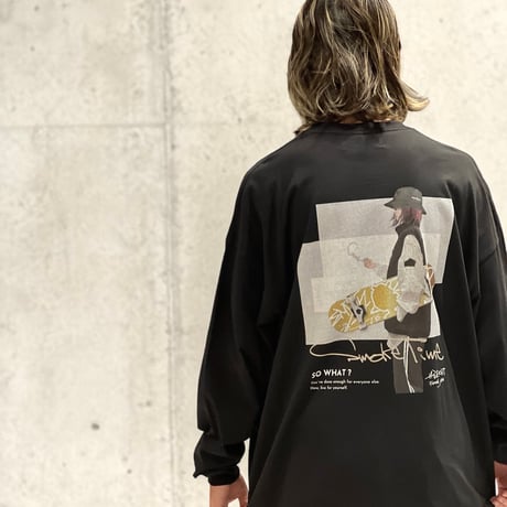 【限定受注デザイン】「SMOKE-mikiko」BIG LONG SLEEVE T-SHIRTS / WHITE/S/M/L