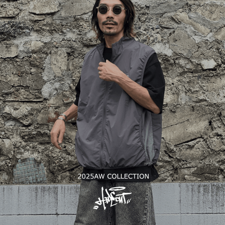 「STREET-LOGO」 NYLON VEST / BLACK / S / M / L