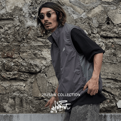 「STREET-LOGO」 NYLON VEST / BLACK / S / M / L