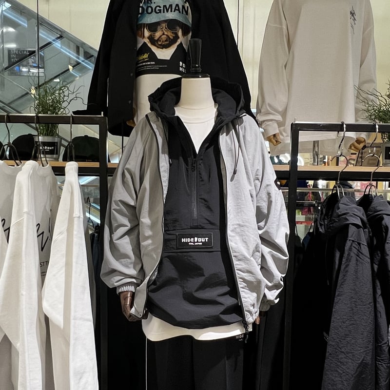 NYLON LOGO BZ GREY / M / L / XL | HIDEOUT (ﾊｲﾄ