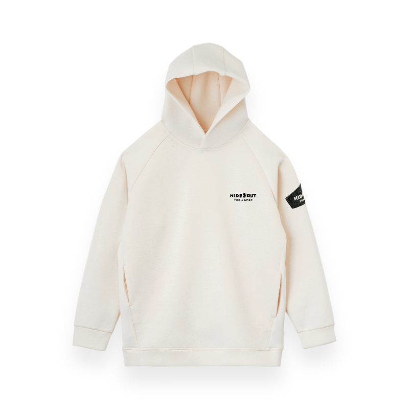 LOGO刺繍ダンボールニットパーカー OFF-WHITE / M / L | HIDEOUT LOGO刺繍ダンボールニットパーカー OFF-WHITE / M / L | HIDEOUT