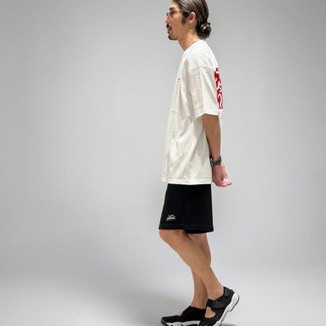 【受注生産】「BLEND IN」SUPER HEAVY WIDE T-SHIRTS /WHITE×RED/M/L