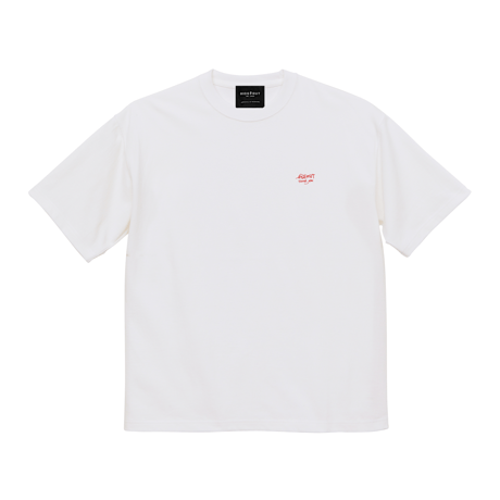 【受注生産】「BLEND IN」SUPER HEAVY WIDE T-SHIRTS /WHITE×RED/M/L