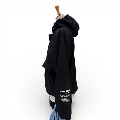 HIGH DENSTIY COTTON ANORAK PARKA /BLACK/S/M/L