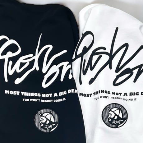おいちゃん【PUSH ON】(SUPER HEAVY T-SHIRTS) /BLACK/M/L