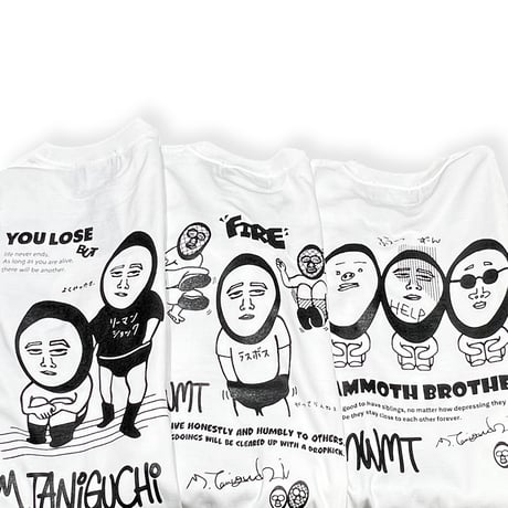 「mammoth TANIGUCHI (MWMT) - 反省」HIGH GRADE T-SHIRTS / WHITE/M/L/XL