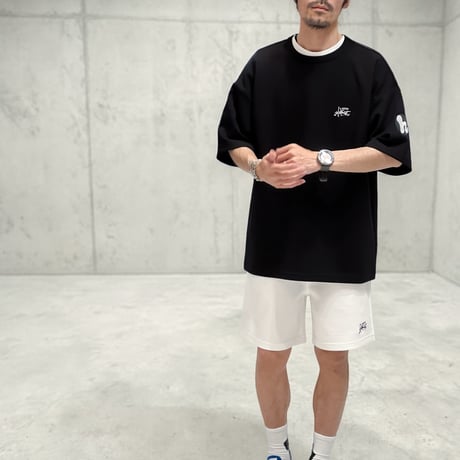 「STREET-LOGO」刺繍ダンボールニットショーツ/WHITE/M/L