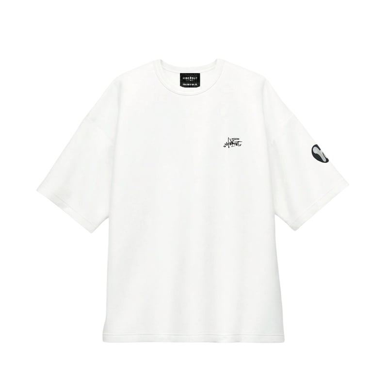 RSDロゴ入りホワイトシャツ　ダンボールニット h-LOGO / STREET-LOGO」刺繍ダンボールニットSS /WHITE/M/L |