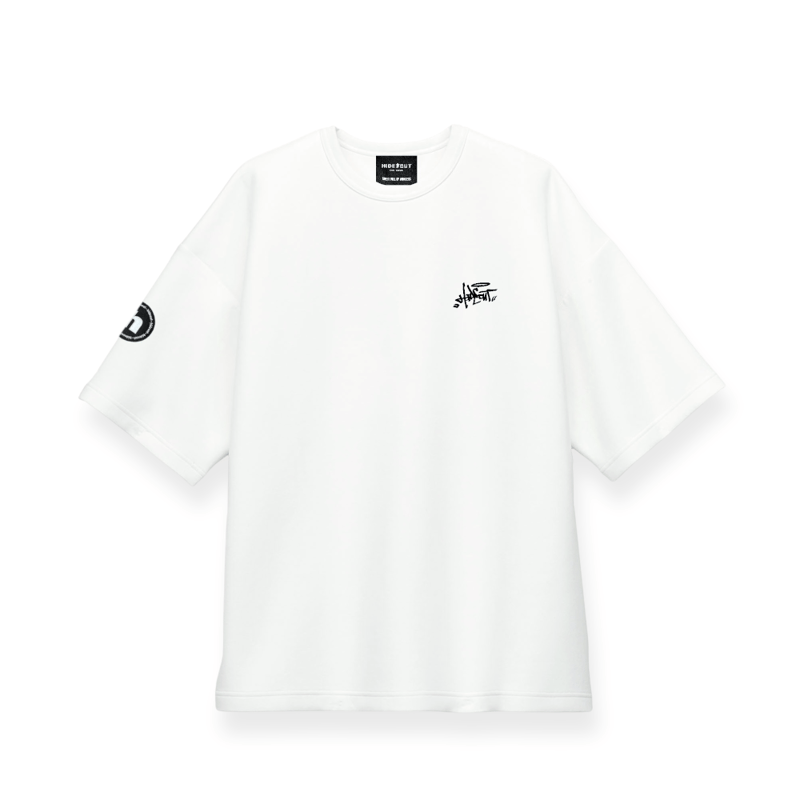 STREET-LOGO」刺繍ダンボールニットショーツ/BLACK/M/L | HIDEOUT