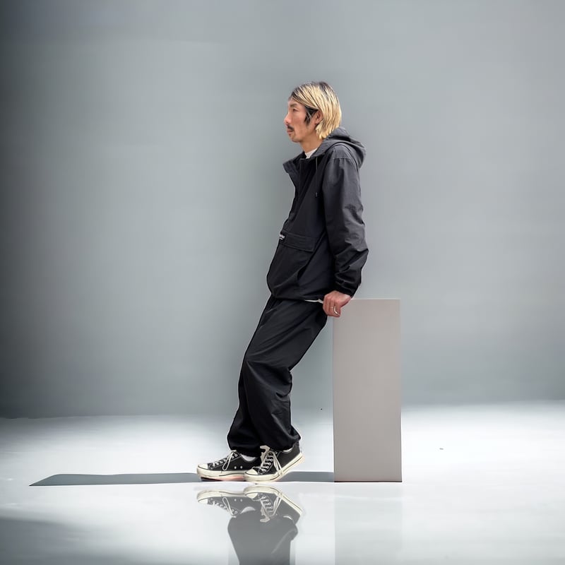 NYLON PANTS / BLACK / M / L | HIDEOUT (ﾊｲﾄﾞｱｳﾄ)