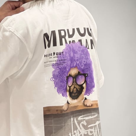 「MR.DOGMAN2026ss【アフロドッグ】PURPLE ver.」 HIGH GRADE T-SHIRTS / WHITE/M/L/XL