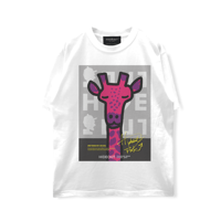 【受注生産】「幸せのピンクキリン」Tシャツ  WHITE/XS/S/M/L/XL