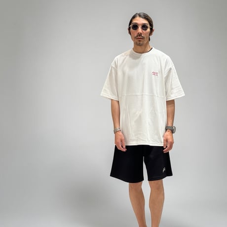 【受注生産】「BLEND IN」SUPER HEAVY WIDE T-SHIRTS /WHITE×RED/M/L