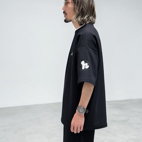 「STREET-LOGO」刺繍ダンボールニットショーツ/BLACK/M/L