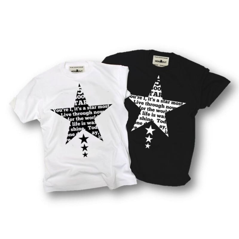 STAR」Tシャツ/UNISEX/WM/S/M/L/XL | HIDEOUT (ﾊｲﾄﾞｱｳ...