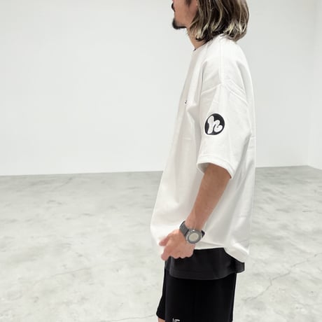 「h-LOGO / STREET-LOGO」刺繍ダンボールニットSS /WHITE/M/L