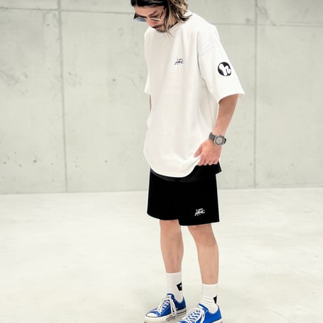 「h-LOGO / STREET-LOGO」刺繍ダンボールニットSS /WHITE/M/L
