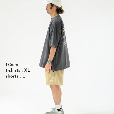 サガラ刺繍シリーズ「SIGNAL」ボックスシルエットコードTシャツ /WHITE/M/L/XL