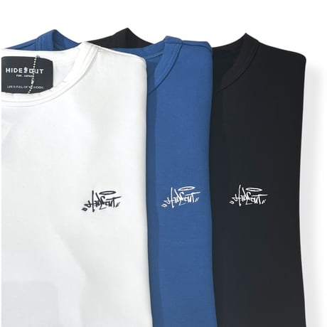 「h-LOGO / STREET-LOGO」刺繍ダンボールニットSS / BLACK / S / M / L