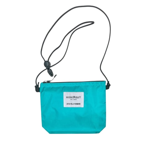 Ripstop Nylon Shoulder Bag / MINT/BLUE/BLACK