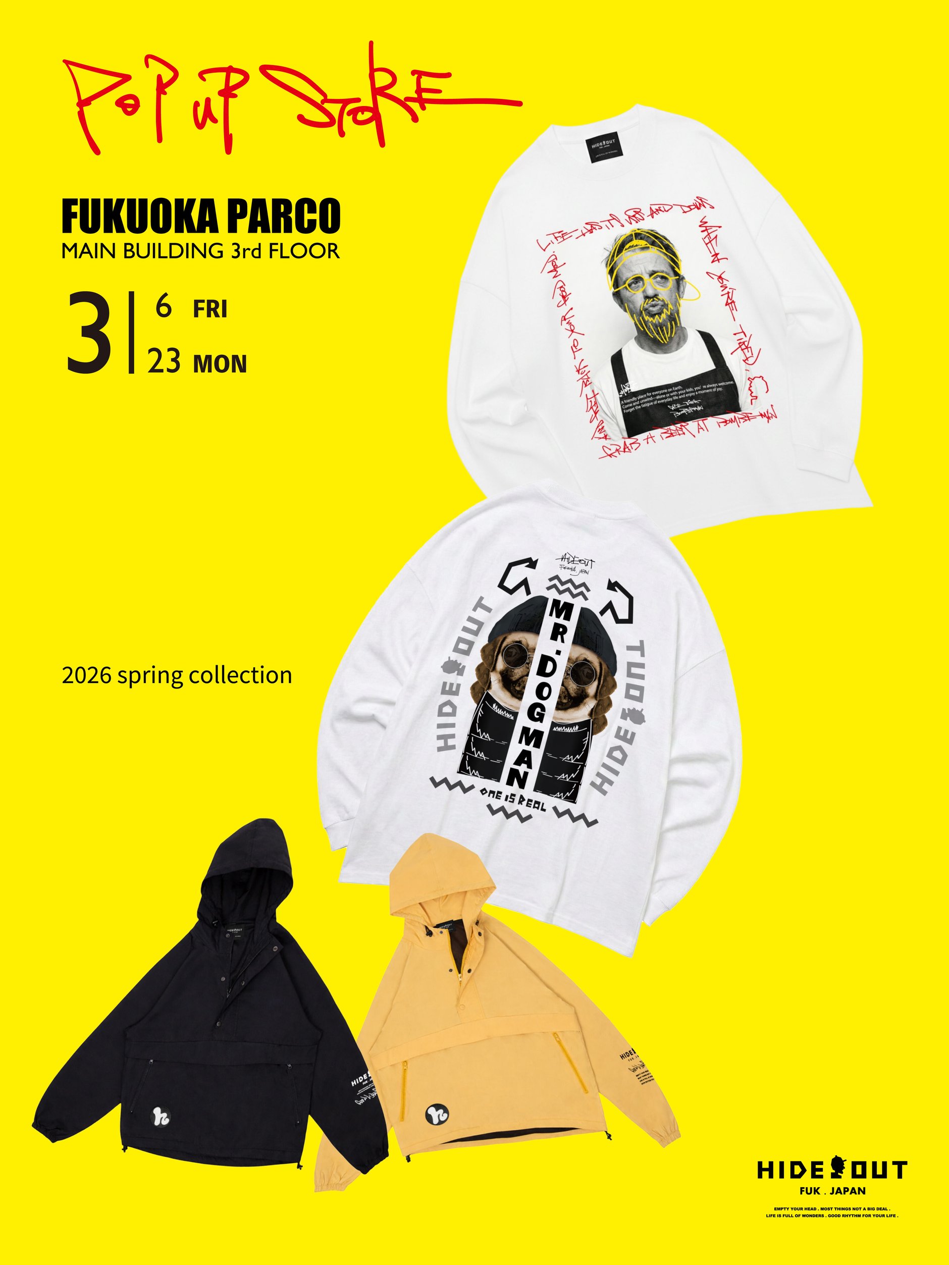 HIDEOUT (ﾊｲﾄﾞｱｳﾄ)｜公式オンラインストア