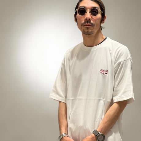 【受注生産】「BLEND IN」SUPER HEAVY WIDE T-SHIRTS /WHITE×RED/M/L