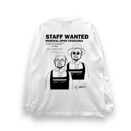 LONG SLEEVE T-SHIRTS「cafe dining BOMBERMAN-2023」BLACK/M/L/XL