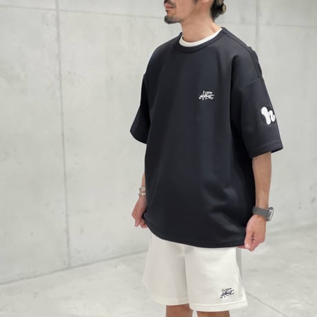 「STREET-LOGO」刺繍ダンボールニットショーツ/WHITE/M/L