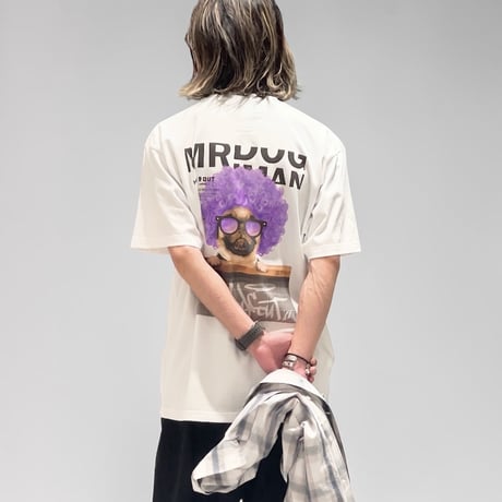 「MR.DOGMAN2026ss【アフロドッグ】PURPLE ver.」 HIGH GRADE T-SHIRTS / WHITE/M/L/XL