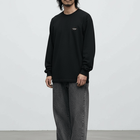 HEAVY ONZ CUT&SEW CREW NECK 【LOGO-1P】/WHITE/GREEN/BLACK/M/L/XL