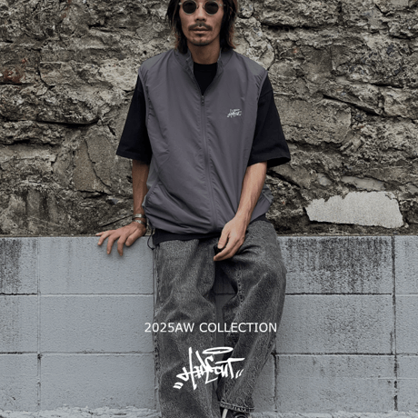 「STREET-LOGO」 NYLON VEST / BLACK / S / M / L