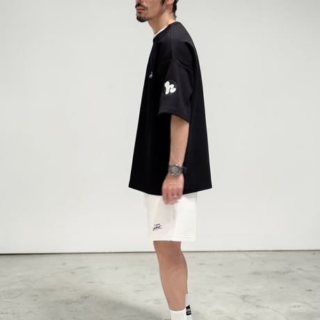 「h-LOGO / STREET-LOGO」刺繍ダンボールニットSS /BLACK/M/L